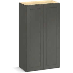 RELIABILT Parkstone II Wall Cabinet, Slate Stained, 24" W, 2 Doors, Fully Assembled - 641455 | Lowe's Pro Supply